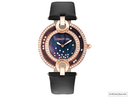 Часы женские Cerruti CRM054SR30BK, Италия. Необычный перламутровый циферблат и корпус с камнями