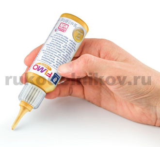 декоративный гель FIMO liquid, запекаемый, цвет-золото, 50 мл