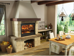 Каминная облицовка ЕВРОПЕЙСКИЕ КАМИНЫ Сантандер под гриль-топку "Hergom"