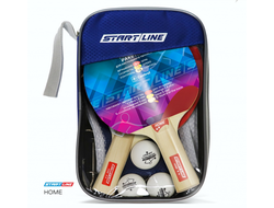 Набор START LINE 2 Ракетки Home 2 звезды + 3 Мяча + Сетка с креплением в Воронеже