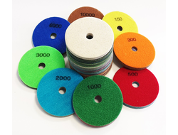 Комплект Спонж Полировальный диск для мрамора  (100 мм) - 8 шт.