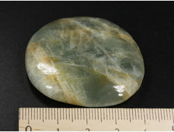 Берилл голубой (Аквамарин), полировка плоская, Бразилия (43*39*8 мм, 25 г) №35651