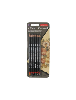 Набор карандашей угольных, Derwent Tinted Charcoa, 6шт, 2301689