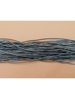 Канитель мягкая, цвет темное серебро, 1 мм