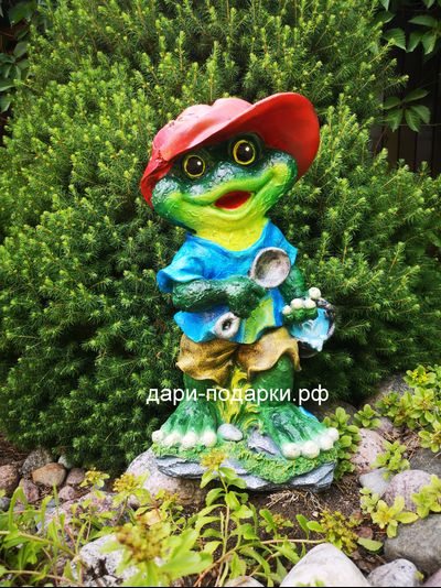 Лягушка с ложкой - загребушкой - все деньги в дом !!! 50*28см   3,2кг   полистоун Россия 3259/011279-1**