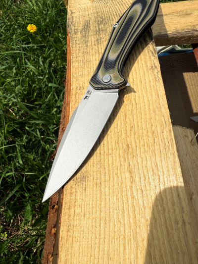 Складной нож Грач сталь К110, рукоять G10, цвет тайга