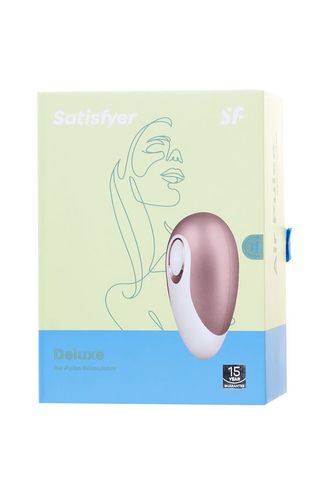 J2018-3N Вакуум-волновой бесконтактный стимулятор клитора Satisfyer Pro Deluxe NG, силикон, розовый, 11 см.