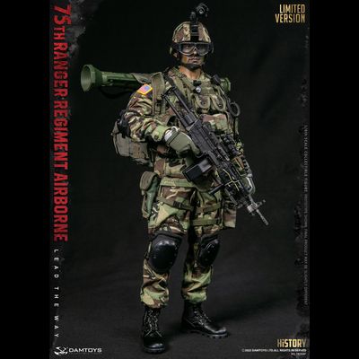 Американский десантник с пулеметом (лимитированная версия) - КОЛЛЕКЦИОННАЯ ФИГУРКА 1/6 75th RANGER REGIMENT AIRBORNE SAW GUNNER LIMITED VER (78094F) - DAMTOYS