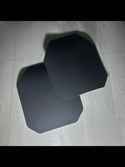 Плита металлическая стальная для бронежилетов, класс защиты БР-2, КОМПЛЕКТ ИЗ ДВУХ ПЛИТ