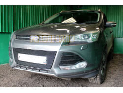 Защита радиатора Ford Kuga II 2013-2016 black PREMIUM