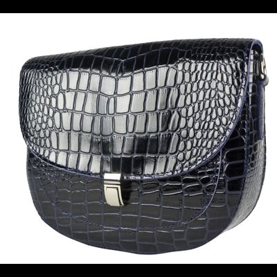 Кожаная женская сумка Amendola dark blue (арт. 8003-19)