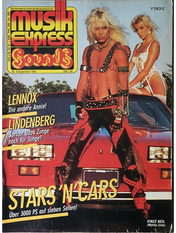 Musikexpress Sounds Magazine September 1985 Vince Neil Иностранные музыкальные журналы, Intpressshop