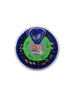 Набор грузил #WP-44 "Оливка" 0,4; 0,8; 1,2; 1,6г (1уп/ 10 наборов)