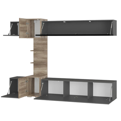 Гостиная Рейн (2200*1600*400мм) Графит/Дуб каньон