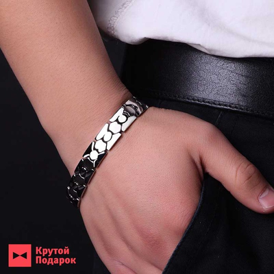 титановый магнитный браслет