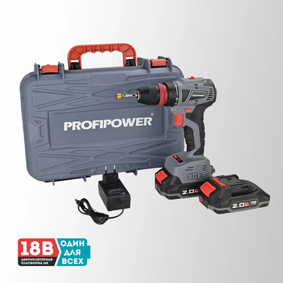 Аккумуляторный бесщеточный шуруповерт PROFIPOWER MKBL-18BM