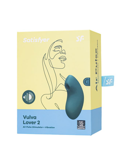 4018621 Вакуум-волновой бесконтактный стимулятор клитора Satisfyer Vulva Lover 2, силикон, синий