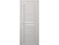 Межкомнатная дверь Каролина жемчужный софт с матовыми стеклами