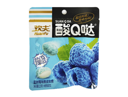 Жевательная конфета HuanFu Suan Q Da с черной малиной