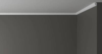 Потолочный плинтус DECOR-DIZAYN DD02, из дюрополимера, под покраску, ударопрочный, 2 метра