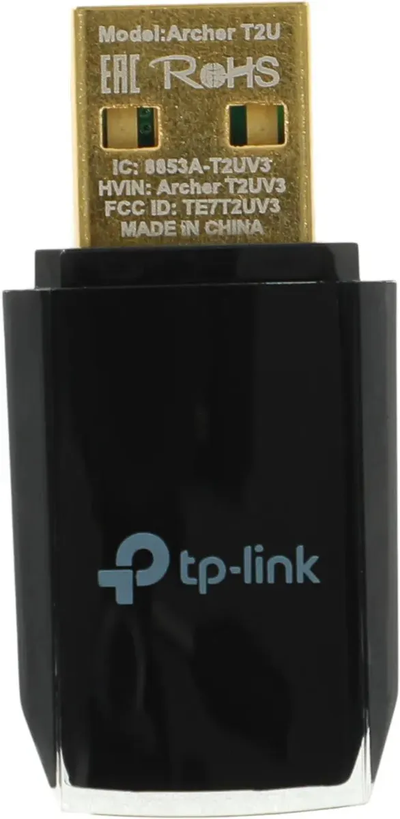 Сетевой адаптер TP-Link Archer T2U USB 2.0 Черный