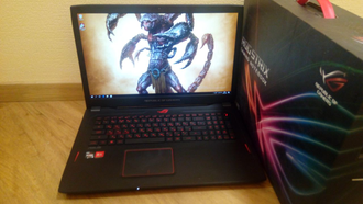 ASUS ROG STRIX GL702ZC-GC174T ( 17.3 FHD IPS AMD Ryzen 5 AMD Radeon RX580(4Гб) 8Gb 1Tb + 128SSD )