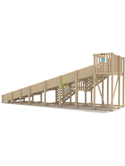 Зимняя горка "IgraGrad Snow Fox", скат 8 м, без окраски