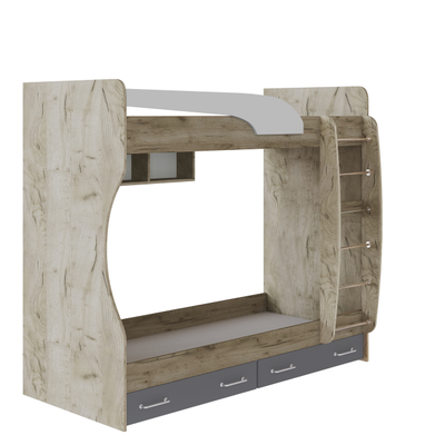 Кровать 2-ярусная Колибри Лофт Детская спальня крафт (ТЭКС)