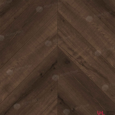 SРС ламинат Alpine Floor Сhеvrоn Дуб Мокка ЕСО 18-12 МС 43 класс толщина 5.0 мм с фаской замковый 1.6764 м2