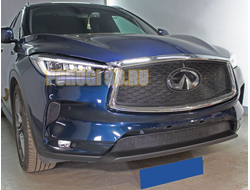 Защита радиатора Infiniti QX50 2021- black низ