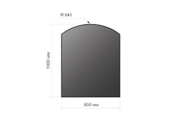 Лист напольный под печь, 2мм, черный 1000*800*2 R641