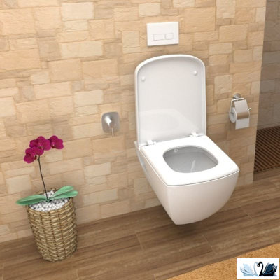 Инсталляция для унитаза Creavit GR5003.01 с кнопкой Ore GP3001.00 белая глянец