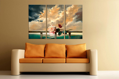 Модульная картина "Ванильные облака"