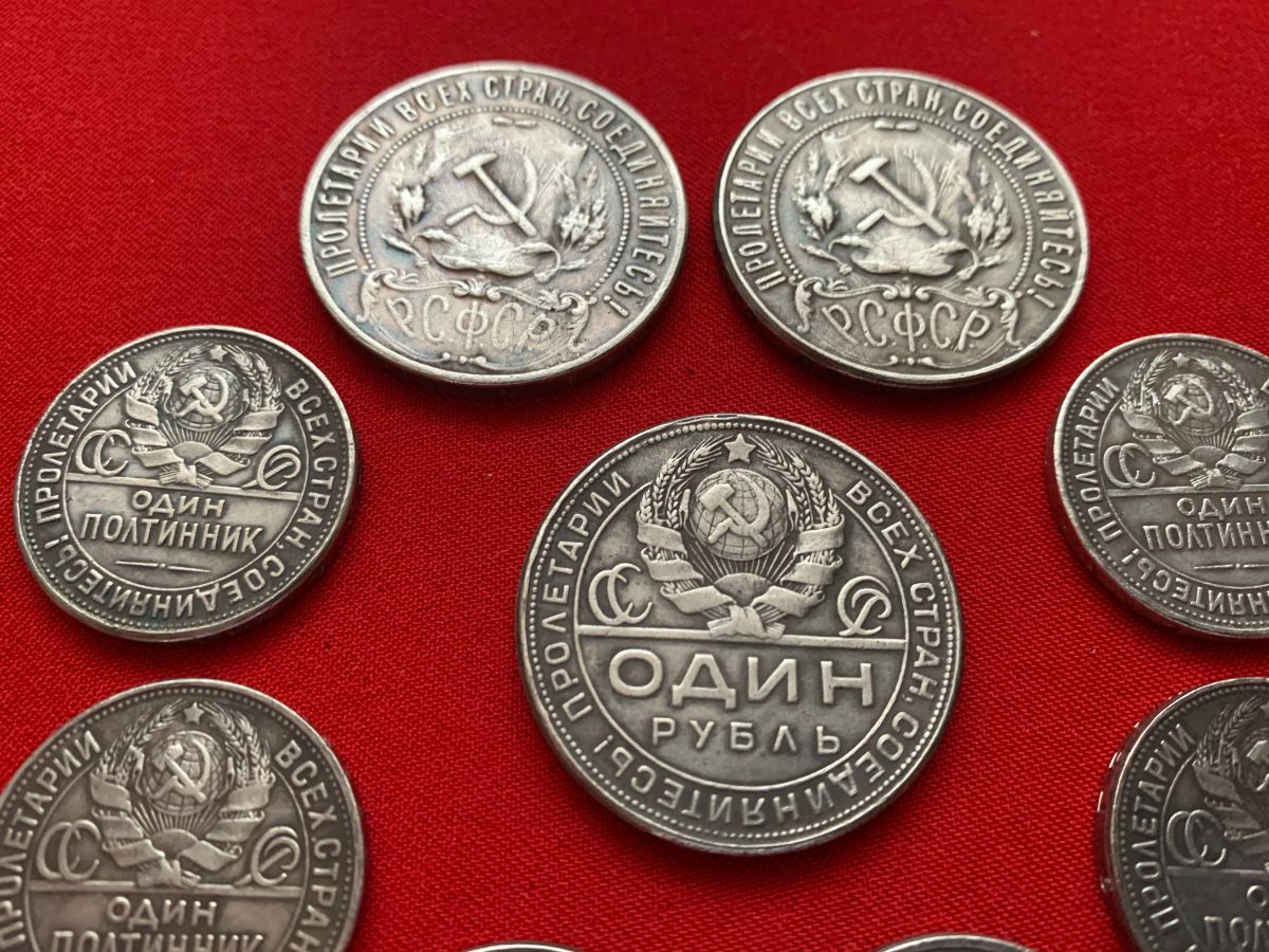 Полный набор юбилейных монет СССР (1, 3, 5 рублей 1965-1991 гг.) 64 монеты в аль