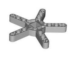 Technic, Liftarm, Modified Rotor 5 Blade with Square Hole, Light Bluish Gray (80273 / 6362556)
