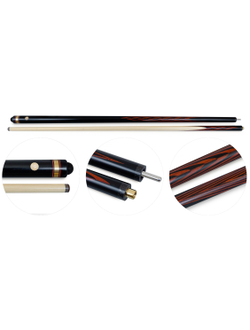 Кий / пирамида 2-pc "Шахматы" (черный граб, граб)