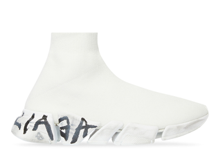 Triple white balenciaga speed trainers 2025