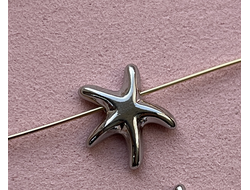 Подвес бусина морская звезда родий