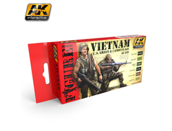 AK-Interactive: Набор акриловых красок: Цвета  камуфляжа Вьетнамской войны