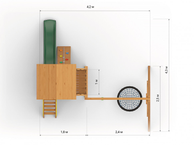 Детская игровая площадка RussSport Антошка с гнездом (пропитка)