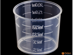 Пластиковый мерный стакан 20 мл