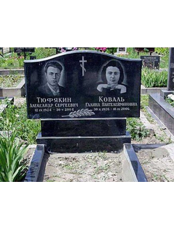 Двойной памятник стандартной формы с волной