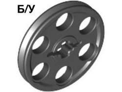! Б/У - Technic Wedge Belt Wheel Pulley, Black (4185 / 4101753 / 418526 / 4198635 / 4494225 / 4561808 / 4648532 / 6192130 / 6323668) - Б/У