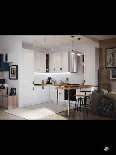 Скандия Айленд кухня модульная с фасадами из МДФ