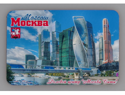 Гибкий сувенирный магнит с фото Москва сити