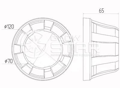 Бленда (маска) для линз №18 Cone 3.0 дюйма, 1шт