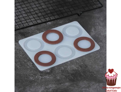 Форма для шоколадного декора КОЛЬЦА, 6 яч.