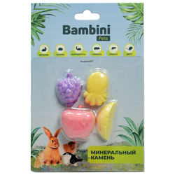 Bambini Pets (Бамбини Петс) Минеральный камень Фрукты, 4 шт, 37 г