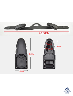 Ремешки для ласт Keep Diving с клипсой (пара) 46,5см