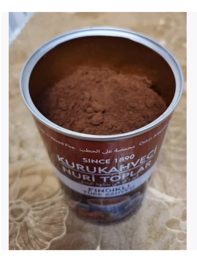 Турецкий кофе Kurukahveci Nuri Toplar с фундуком 250 гр.